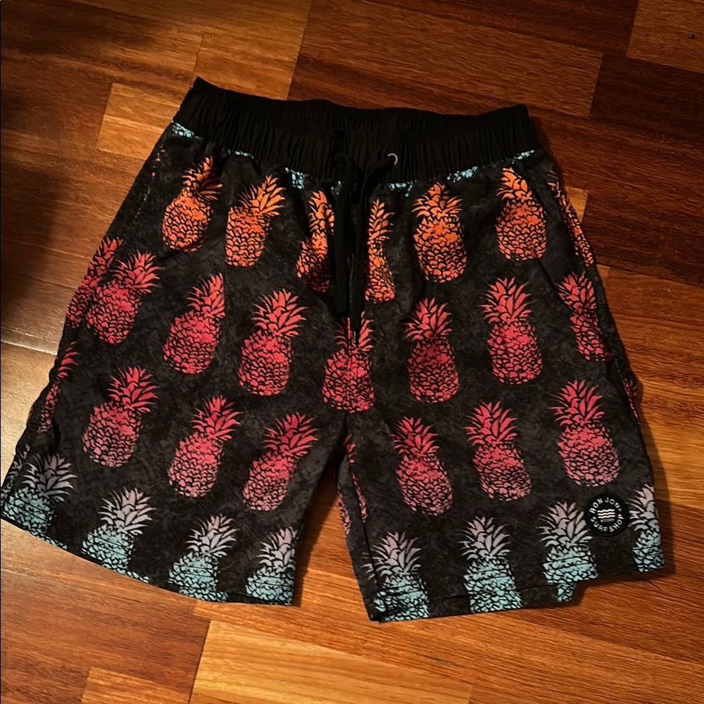 Colorful Pineapple Print Shorts
